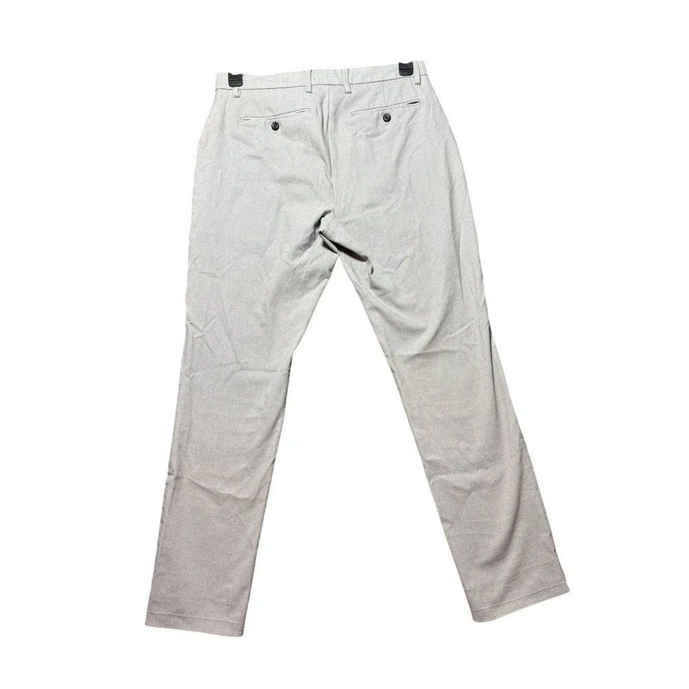 Banana Republic Slim-Tapered Fit Pants Mens 31x32 Gray Herringbone Chino